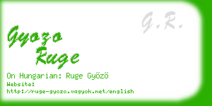 gyozo ruge business card